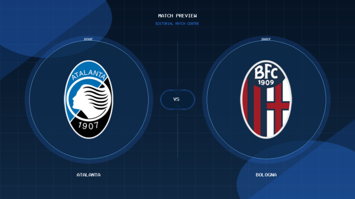 Atalanta vs Bologna club crest match preview graphic