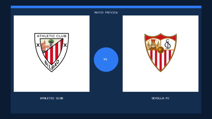 Athletic Club vs Sevilla FC club crest match preview graphic