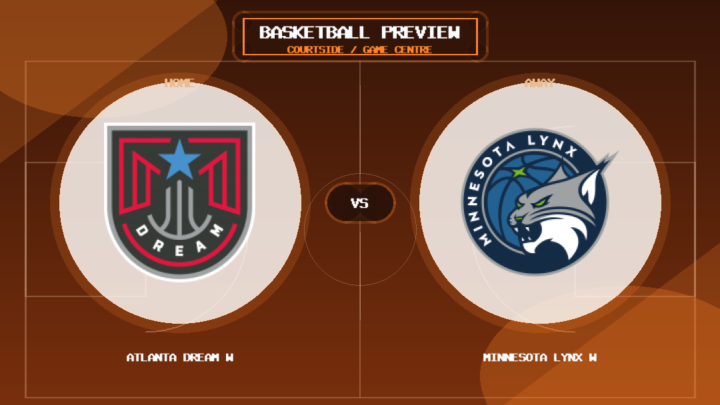 Atlanta Dream W vs Minnesota Lynx W team logo match preview graphic