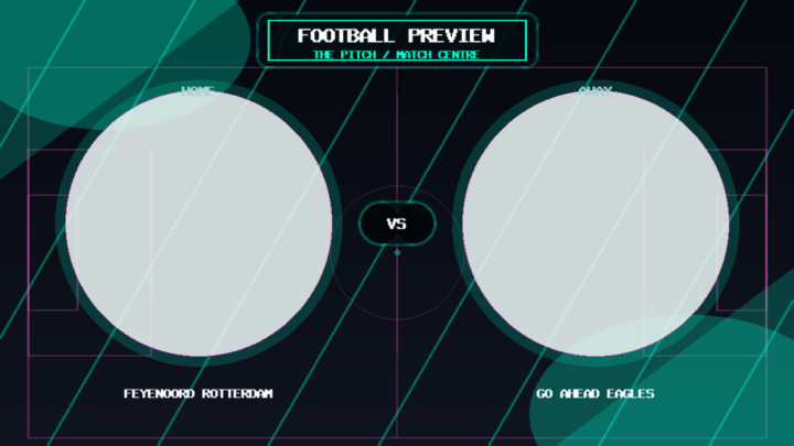 Feyenoord Rotterdam vs Go Ahead Eagles text match preview graphic