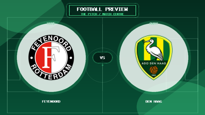 Feyenoord vs Den Haag club crest match preview graphic