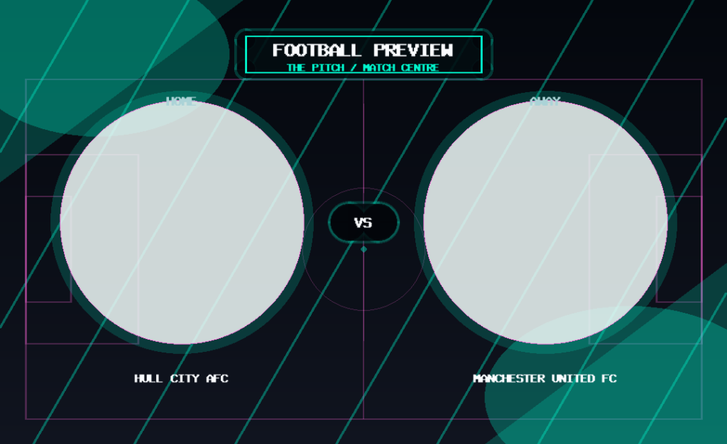 Hull City AFC vs Manchester United FC text match preview graphic
