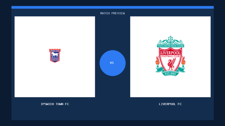 Ipswich Town FC vs Liverpool FC club crest match preview graphic