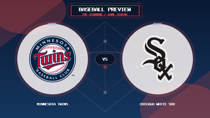 Minnesota Twins vs Chicago White Sox team logo match preview graphic