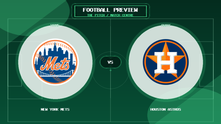 New York Mets vs Houston Astros team logo match preview graphic