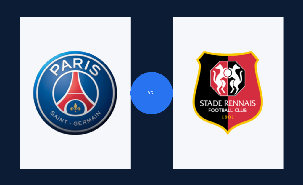 Paris Saint-Germain FC vs Stade Rennais FC 1901 club crests match preview