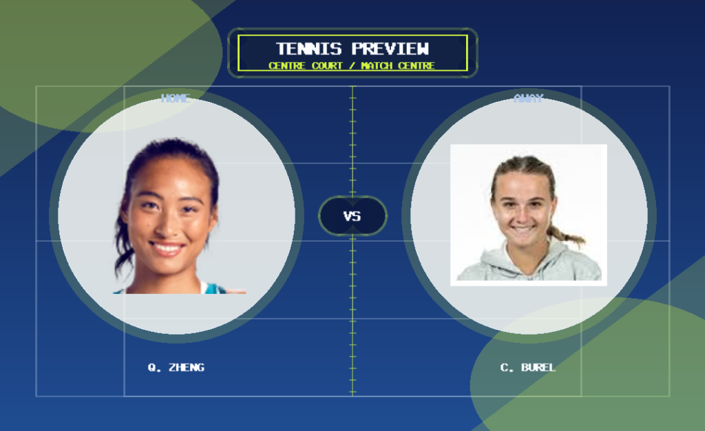 Q. Zheng vs C. Burel player profile image match preview graphic