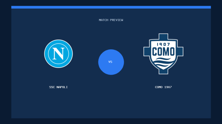 SSC Napoli vs Como 1907 club crest match preview graphic