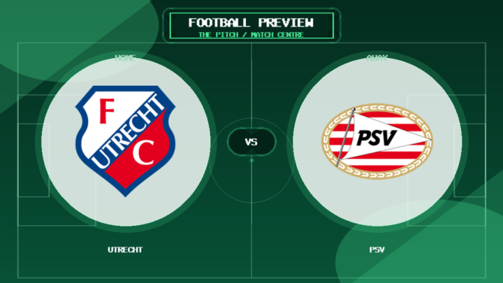Utrecht vs PSV club crest match preview graphic
