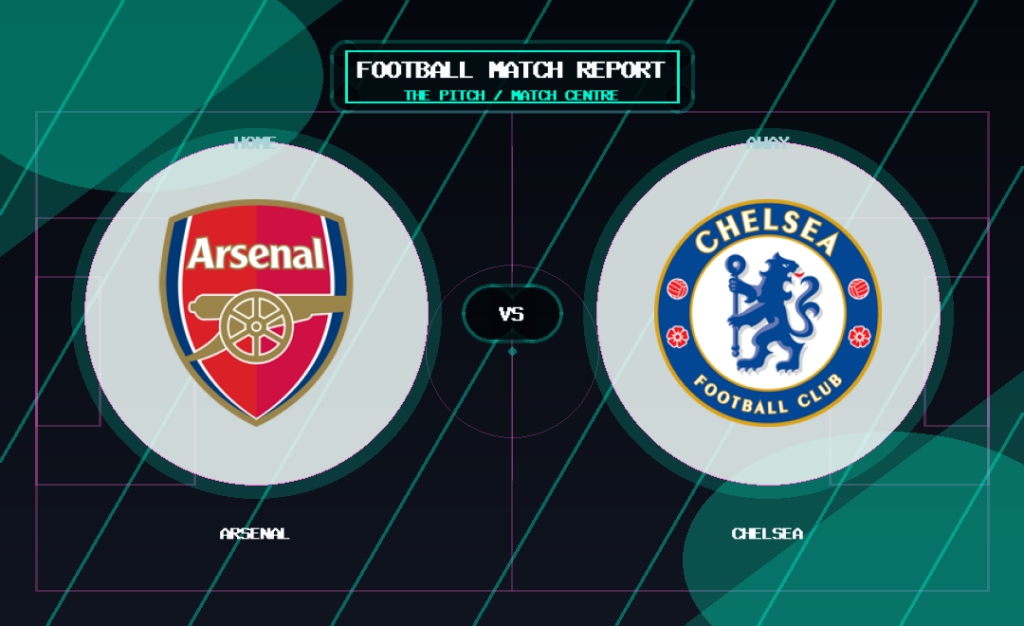Arsenal vs Chelsea club crest match preview graphic
