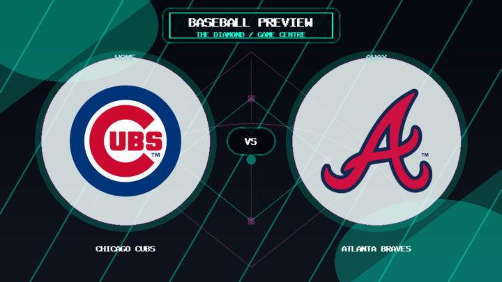 Chicago Cubs vs Atlanta Braves team logo match preview graphic
