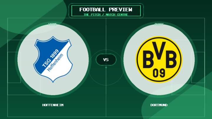 Hoffenheim vs Dortmund club crest match preview graphic