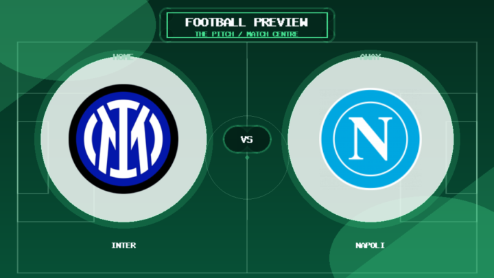 Inter vs Napoli club crest match preview graphic