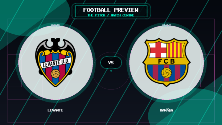 Levante vs Barça club crest match preview graphic