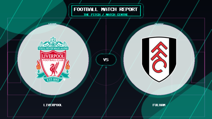Liverpool vs Fulham club crest match report graphic