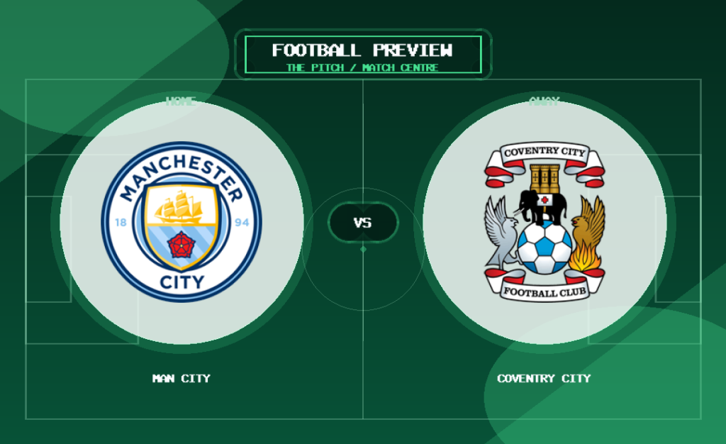 Man City vs Coventry City club crest match preview graphic