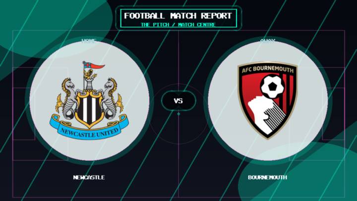 Newcastle vs Bournemouth club crest match preview graphic