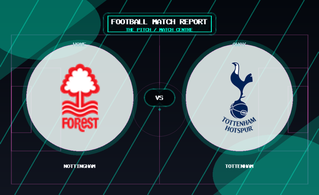 Nottingham vs Tottenham club crest match report graphic