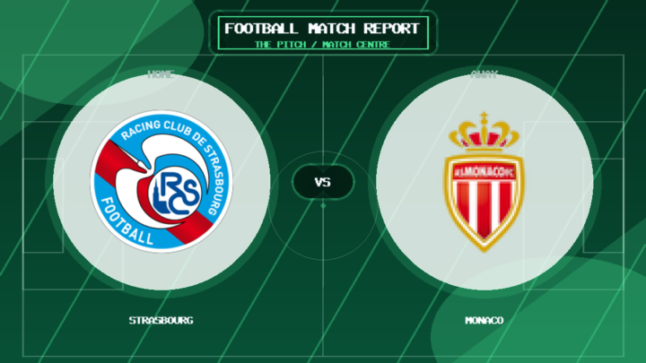 Strasbourg vs Monaco club crest match preview graphic